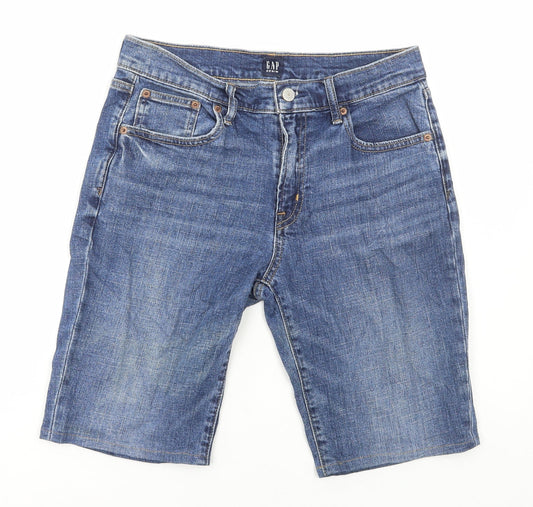 Gap Womens Blue Cotton Bermuda Shorts Size 26 in L10 in Regular Button