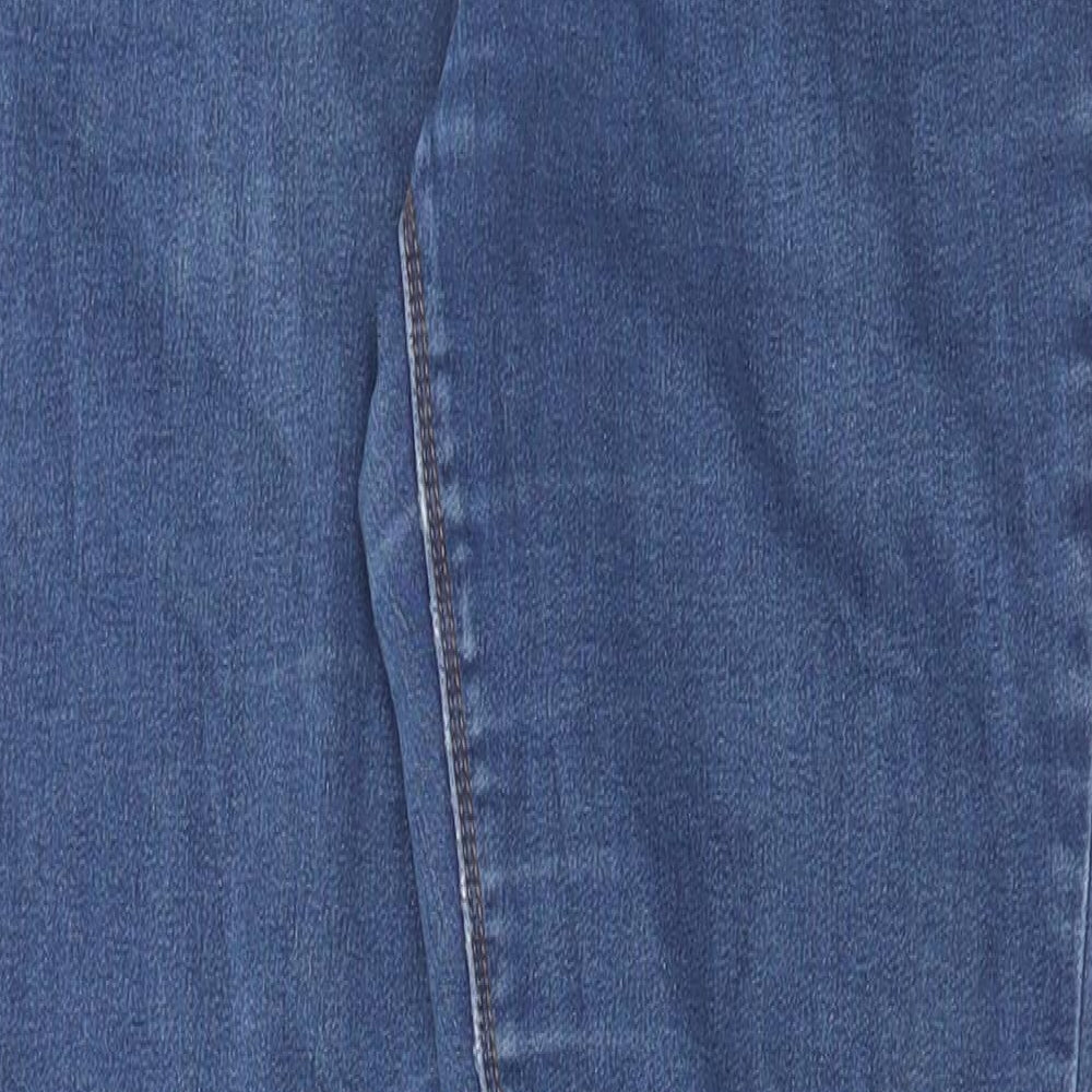 Missguided Womens Blue Cotton Skinny Jeans Size 10 L28 in Regular Button