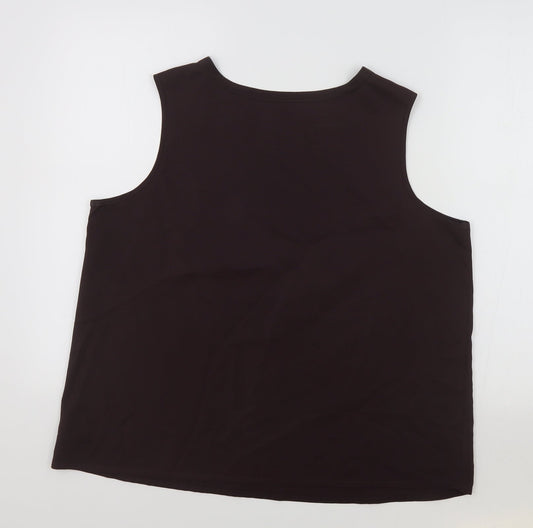 Womens UK Size 18 BHS Brown Basic Tank