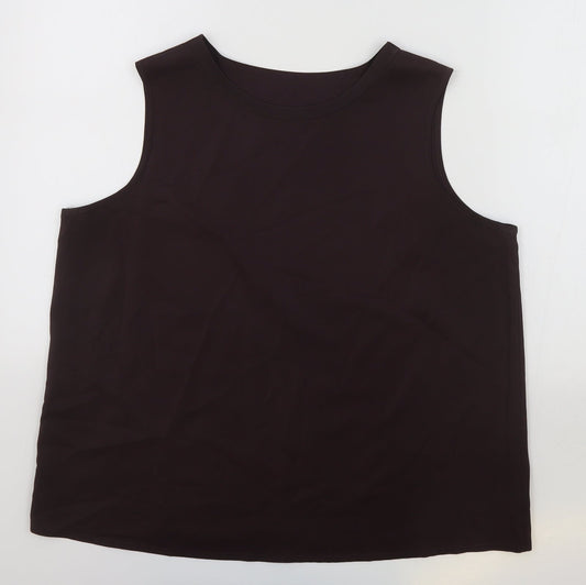 Womens UK Size 18 BHS Brown Basic Tank