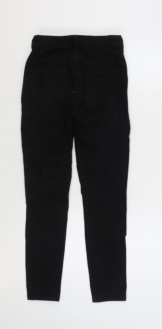 Womens UK Size 8 Preworn Regular Fit Skinny Black Jeans