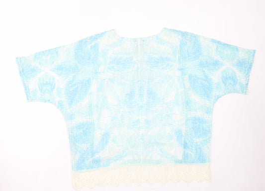 Womens UK Size S Casamia Blue Basic T-Shirt