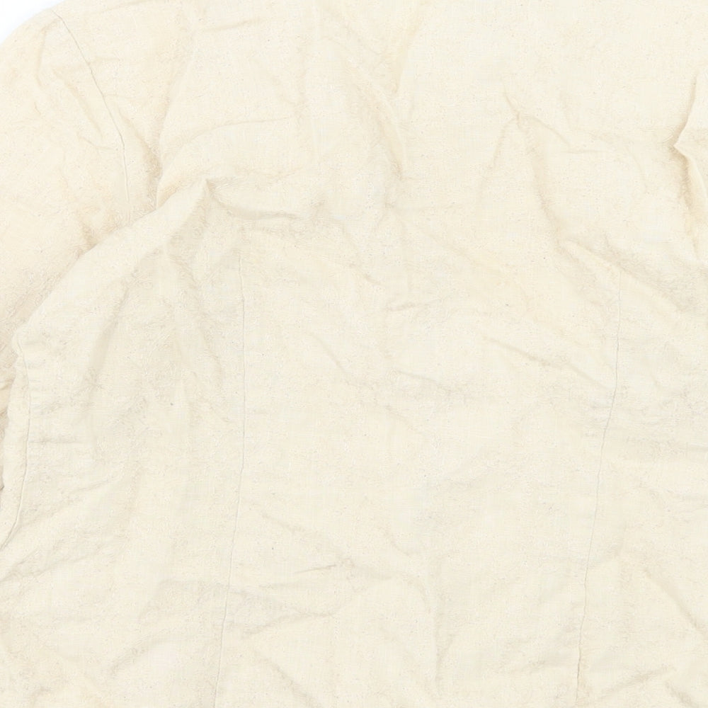 Womens UK Size S M&Co Ivory Basic Button-Up