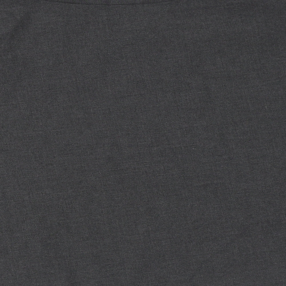 Marks and Spencer Womens Grey Polyester Skater Skirt Size 32 in Zip