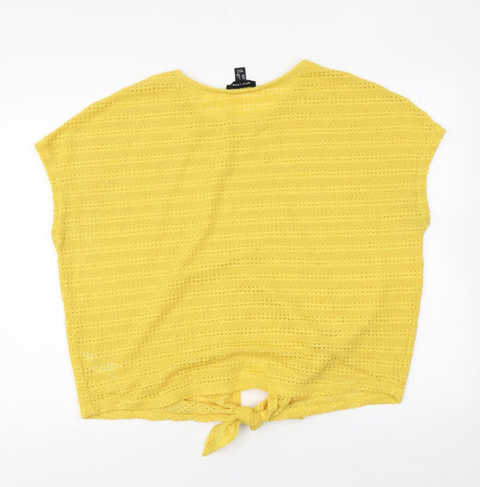 Womens UK Size L New Look Yellow Pullover Jumper