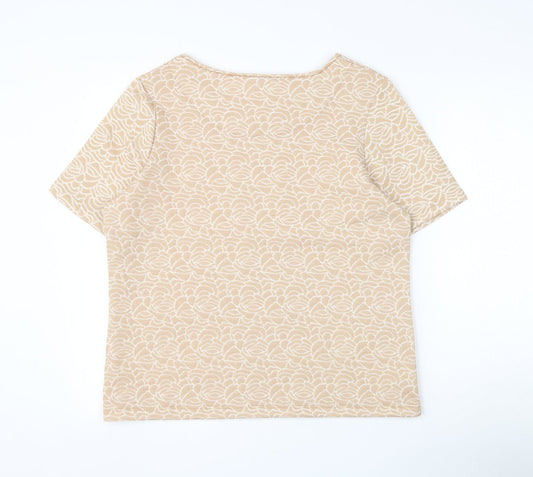 Womens UK Size 14 River Island Gold Basic Blouse