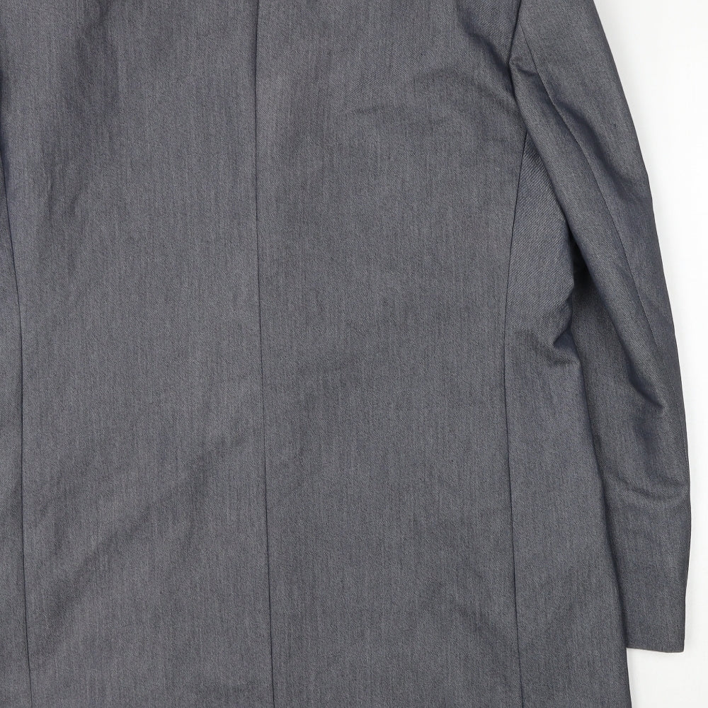 Kit Mens Grey Polyester Jacket Suit Jacket Size 44