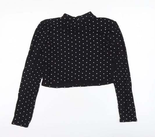 Womens UK Size S H&M Black Basic Blouse