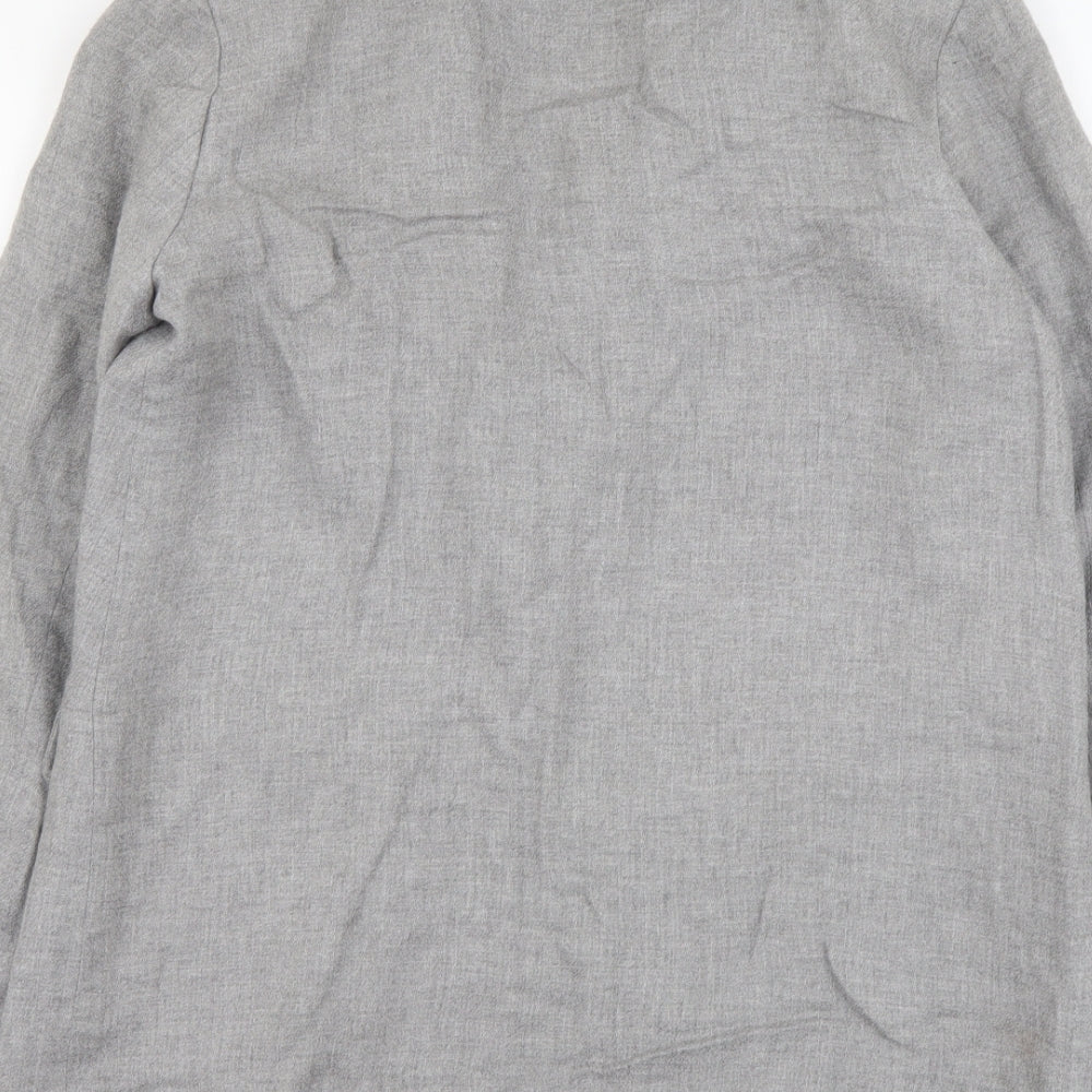 Topshop Womens Grey Acetate Jacket Suit Jacket Size 8