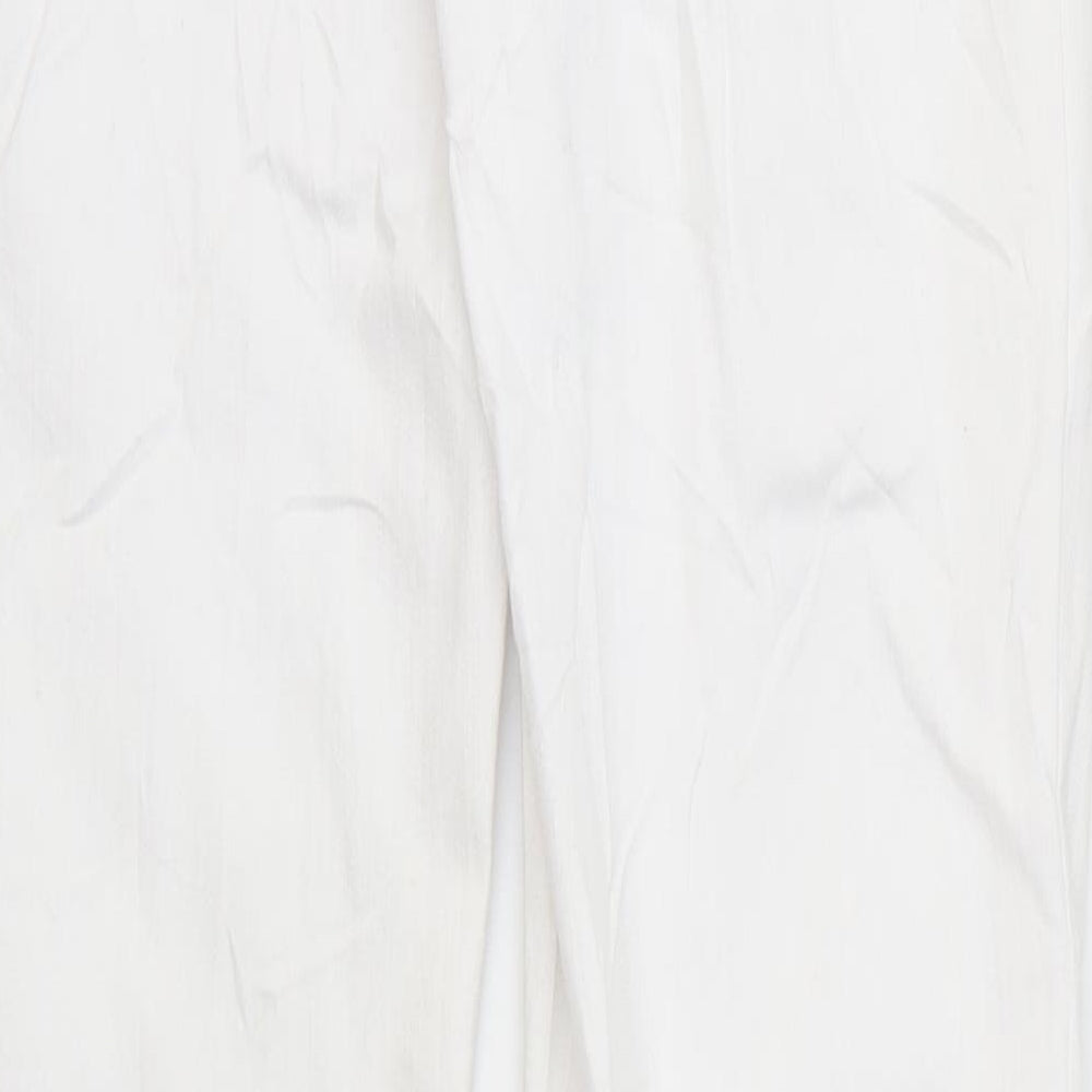 Per Una Womens White Cotton Straight Jeans Size 8 L29 in Regular Zip