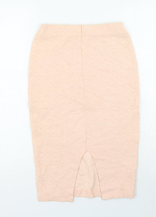 Miss Selfridge Womens Pink Cotton Straight & Pencil Skirt Size 6