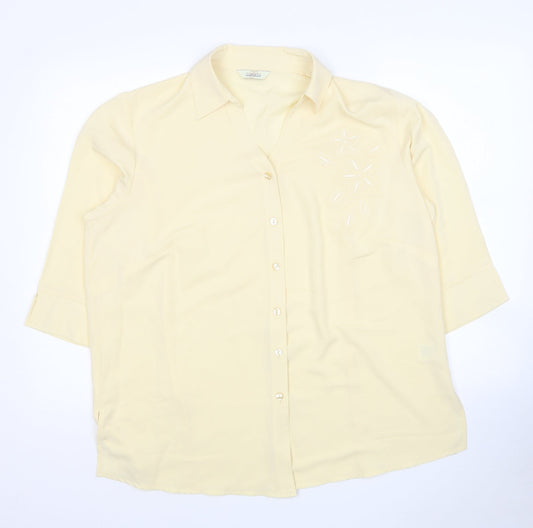 Womens UK Size 20 Classic Beige Basic Button-Up