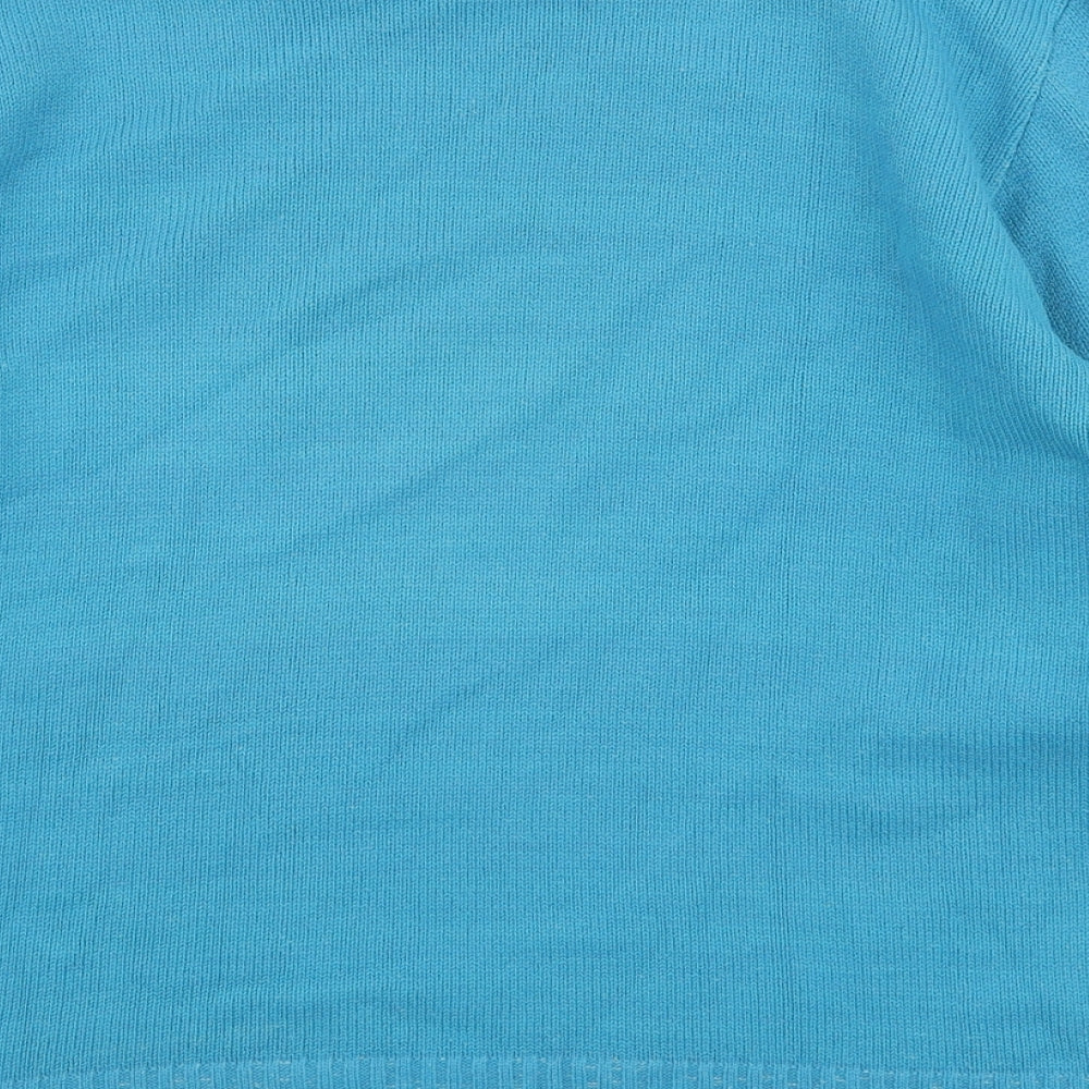 Womens UK Size S Pure & Natural Blue Pullover Jumper