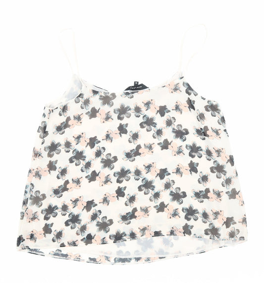 Womens UK Size 10 New Look Beige Basic Tank