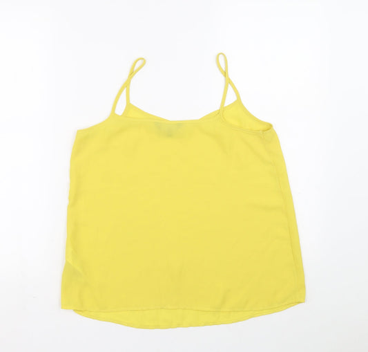 Womens UK Size 10 New Look Yellow Basic Blouse