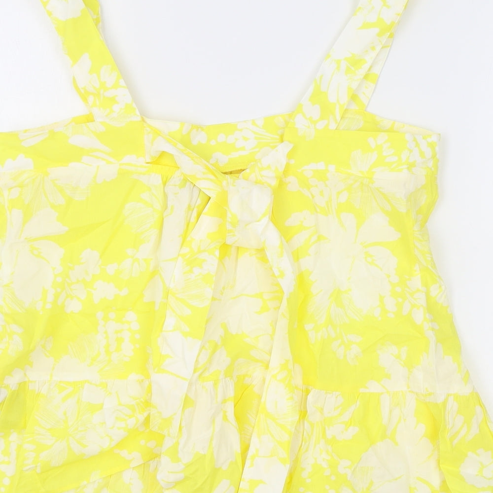 Womens UK Size 10 M&S Yellow Camisole Tank