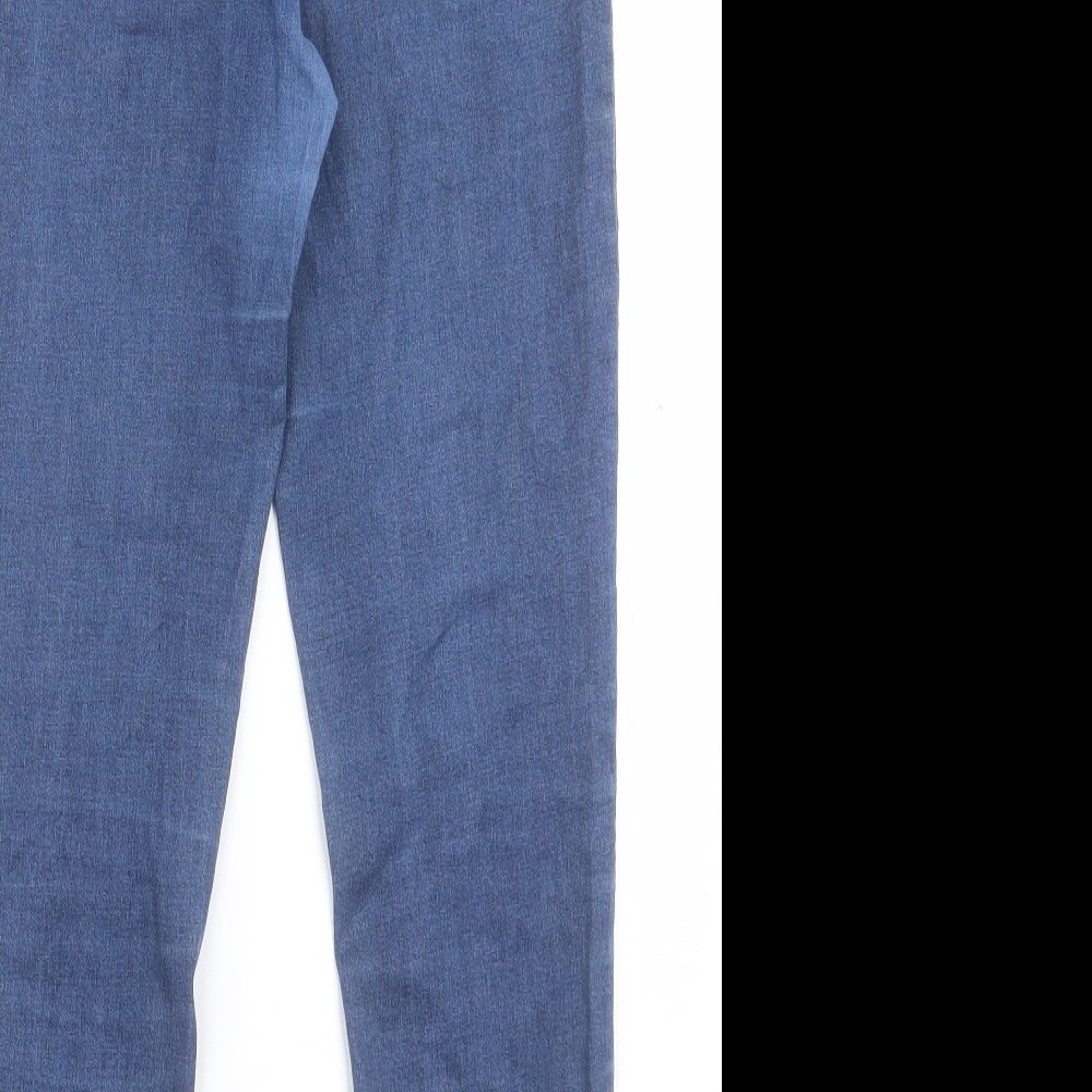 Denim & Co. Womens Blue Cotton Skinny Jeans Size 12 L27 in Regular Button