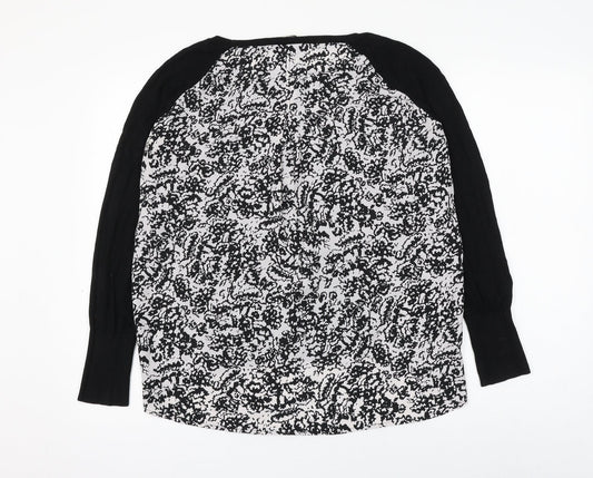 Womens UK Size M Oasis Black Basic Blouse