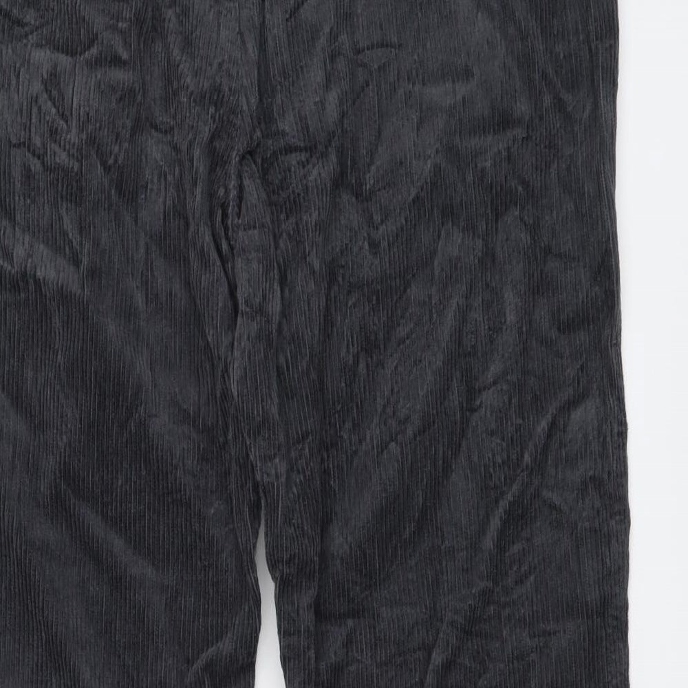 Marks and Spencer Mens Grey Cotton Tapered Jeans Size 38 in L28 in Regular Button