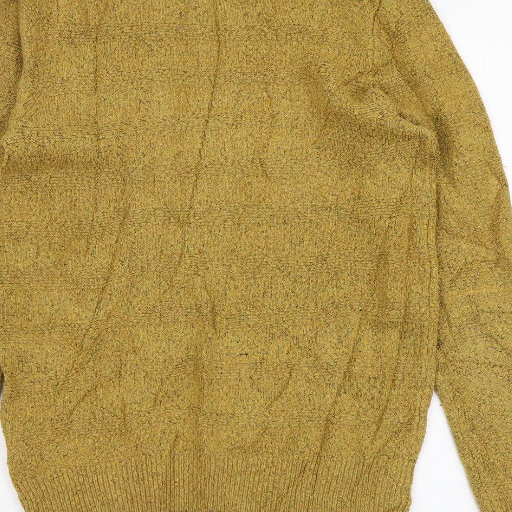 Womens UK Size M Marks and Spencer Yellow Henley Jumper