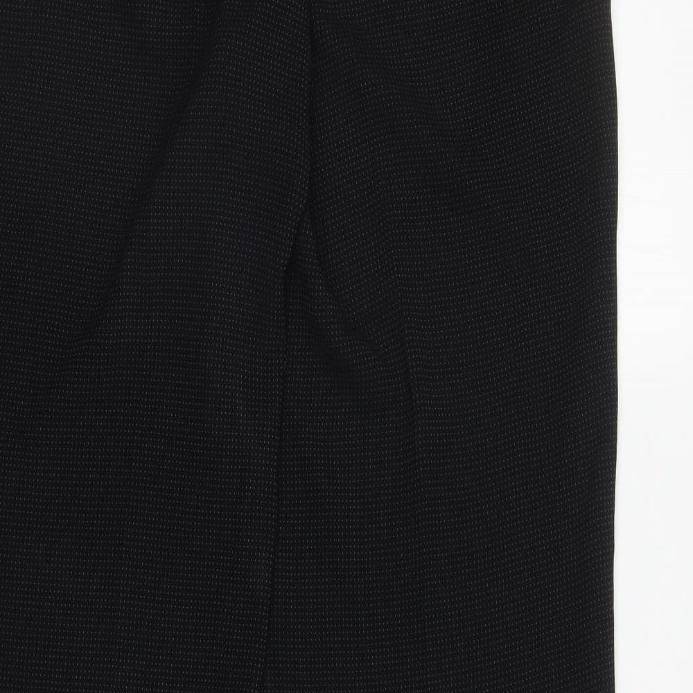 AMARANTO Womens Black Polka Dot Polyester Dress Pants Trousers Size 16 L32 in Regular Zip