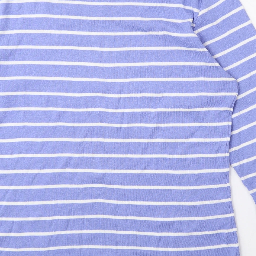 Womens UK Size M First Avenue Blue Basic Blouse