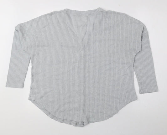 Primark Womens Blue V-Neck Polyester Cardigan Jumper Size S