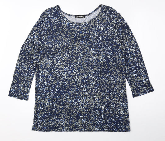 Womens UK Size 18 Alexara Blue Basic Button-Up