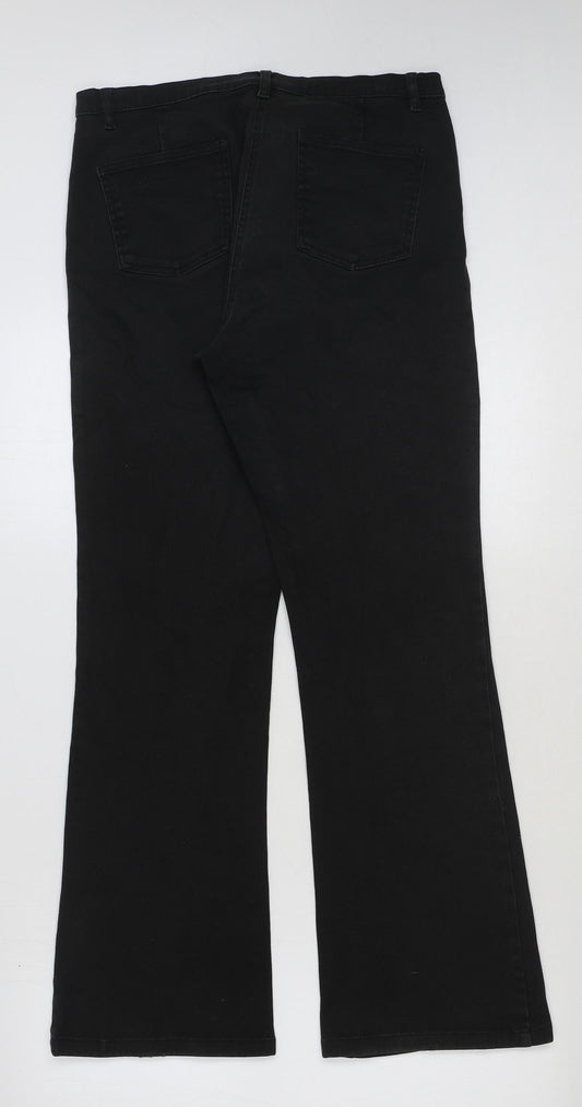 Womens UK Size 32 in Preworn Regular Fit Bootcut Black Jeans
