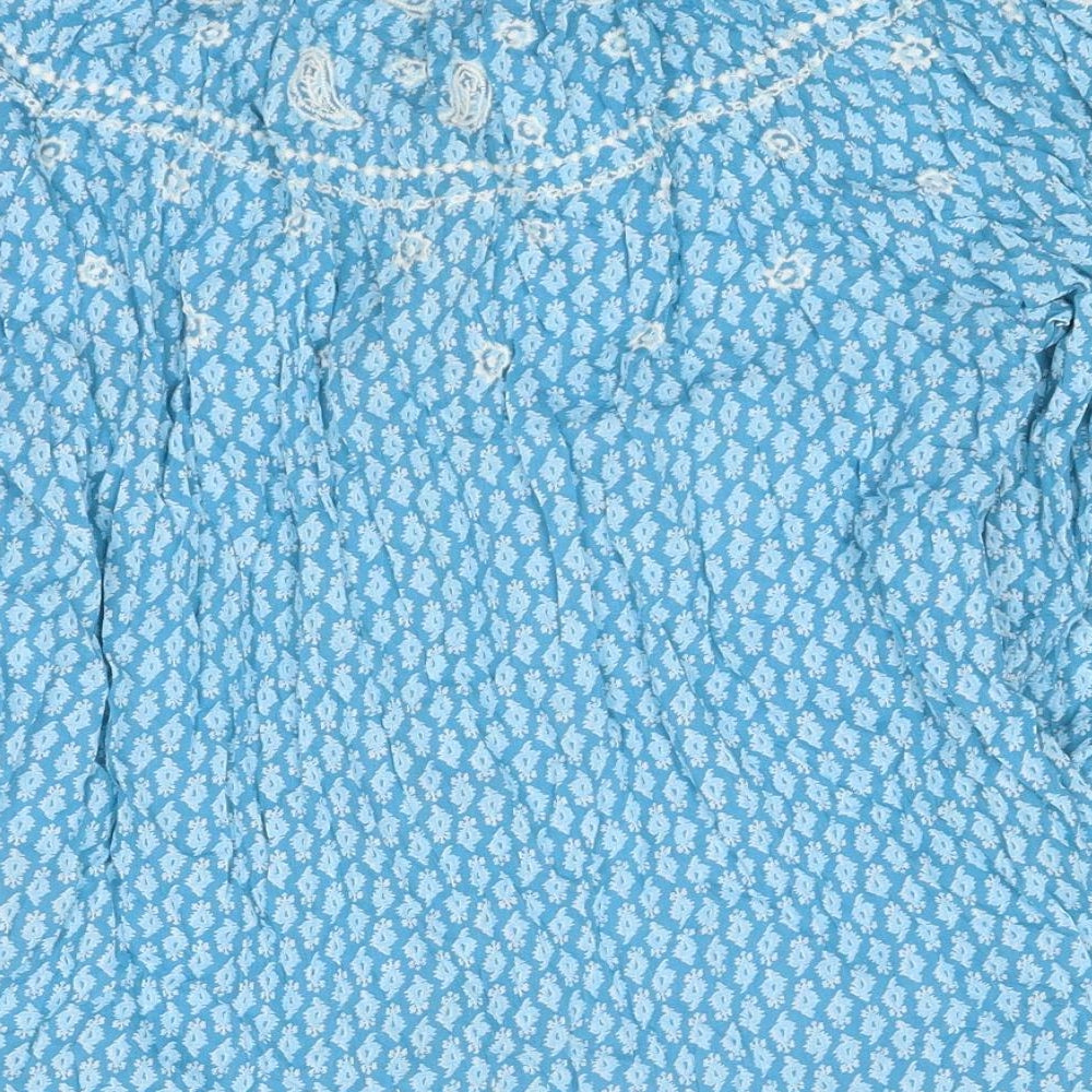 Womens UK Size 6 Marks and Spencer Blue Basic Blouse