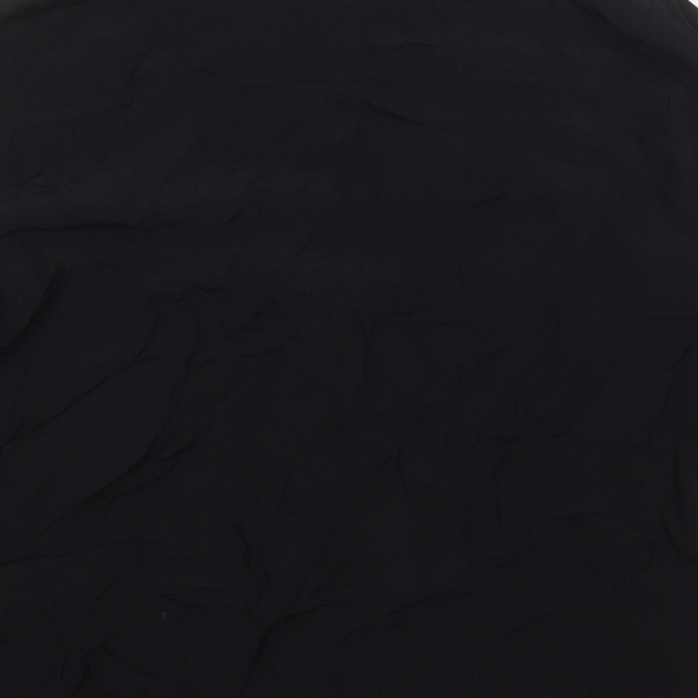 Womens UK Size 6 Marks and Spencer Black Basic Button-Up