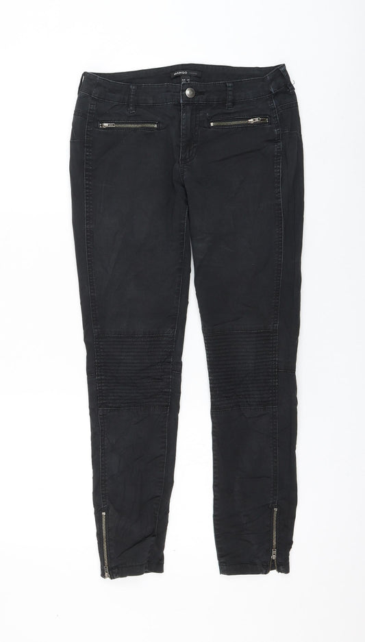 Womens UK Size 8 Mango Regular Fit Skinny Black Jeans