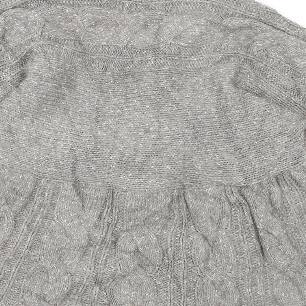 Autograph Womens Brown Collared Acrylic Cardigan Jumper Size 14