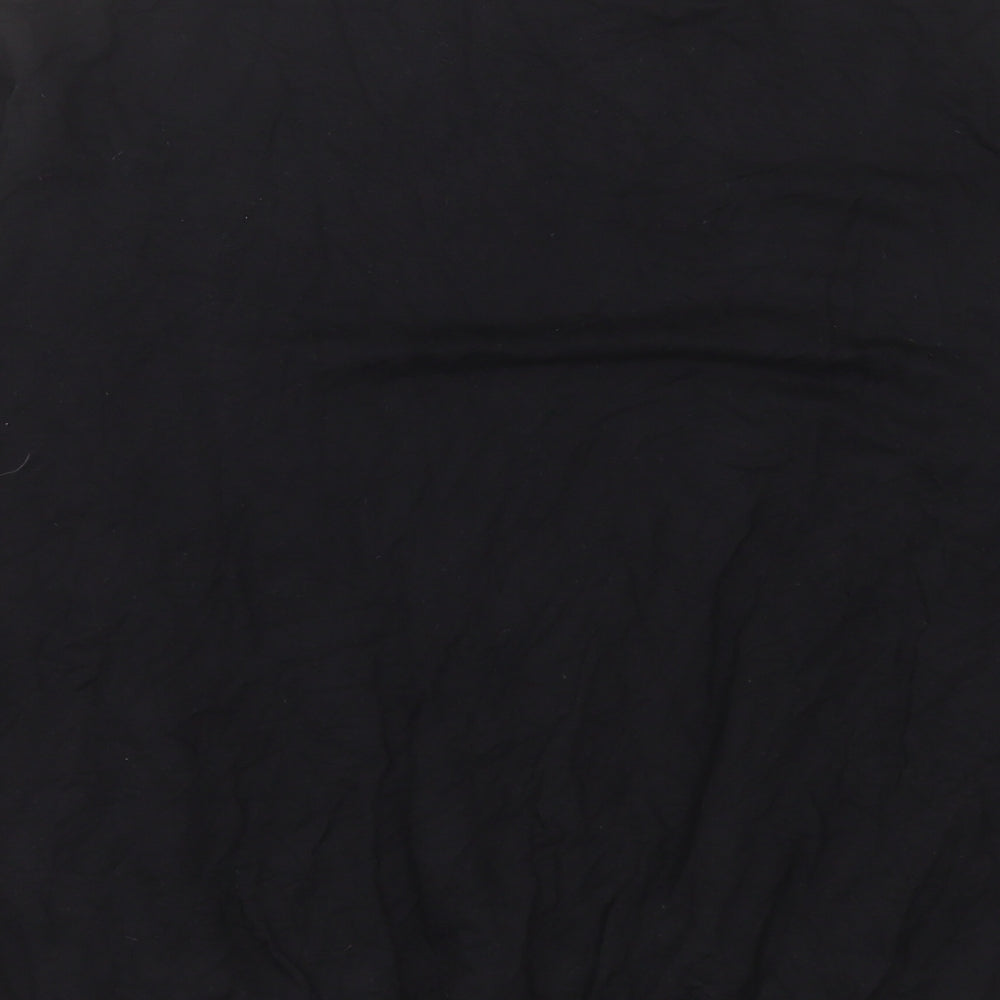 F&F Womens Black Viscose Basic T-Shirt Size 6 Crew Neck