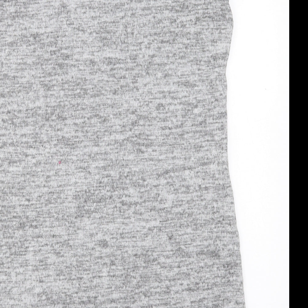 Miss Selfridge Womens Grey Polyester Sheath Size 10 V-Neck Pullover