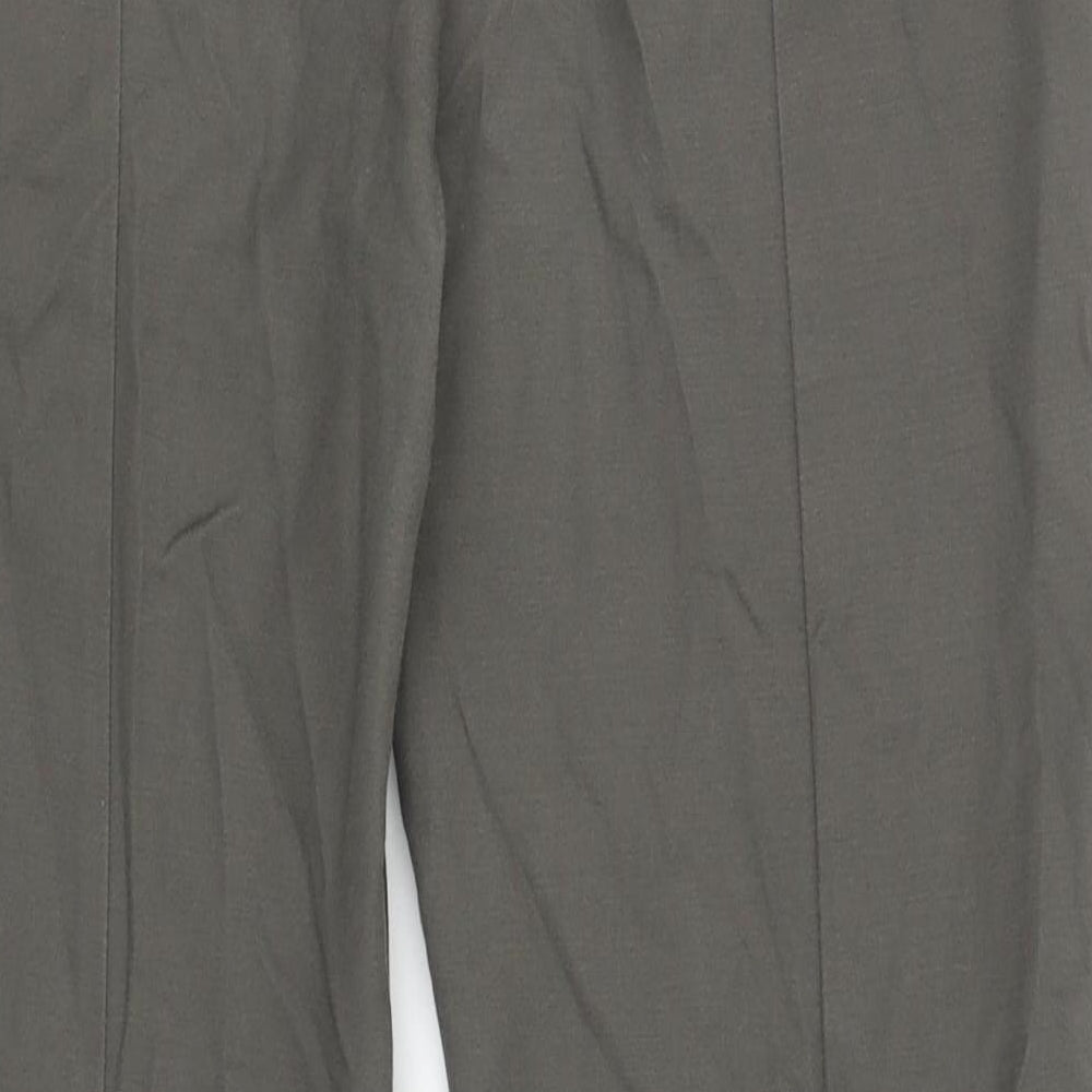 Womens UK Size 12 Oasis Regular Fit Capri Grey Trousers