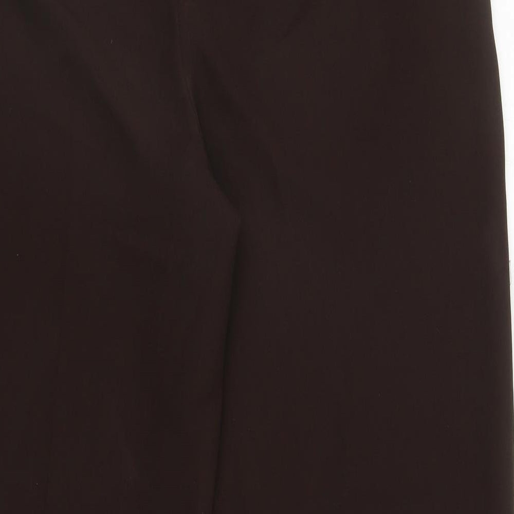 Womens UK Size 16 Papaya Regular Fit Dress Pants Brown Trousers