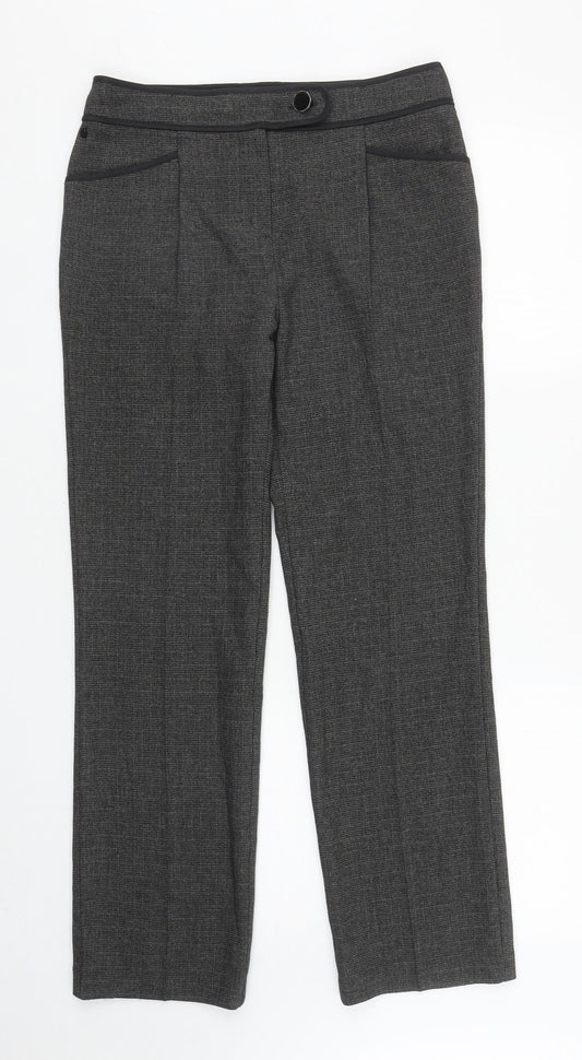 Womens UK Size 8 Per Una Regular Fit Carrot Grey Trousers