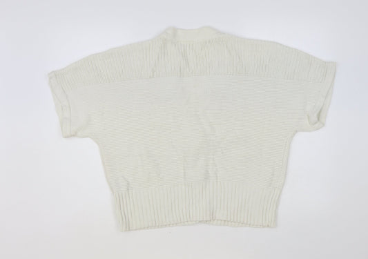 Womens UK Size XL Wallis White Cardigan Jumper