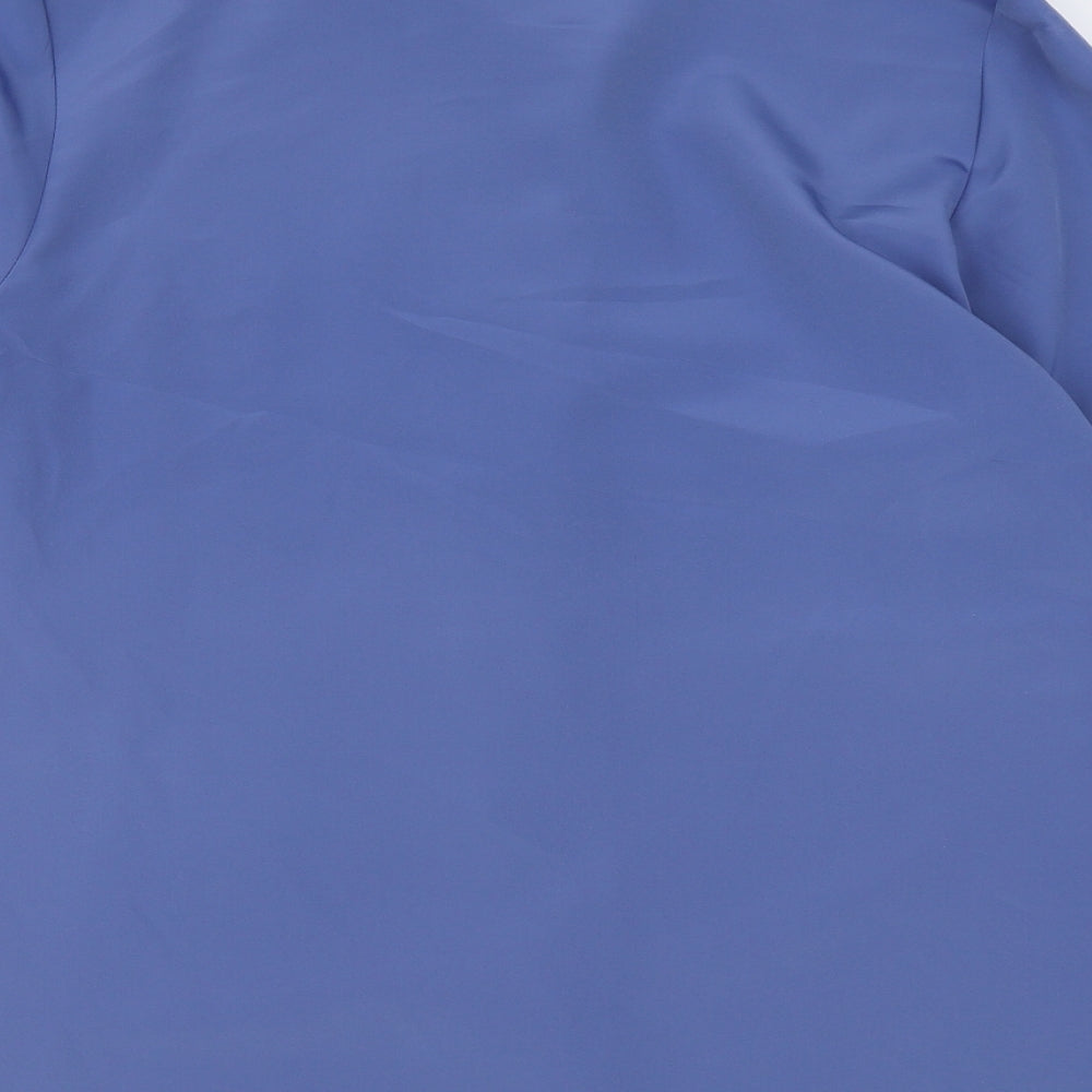 Womens UK Size 16 Preworn Blue Basic Button-Up