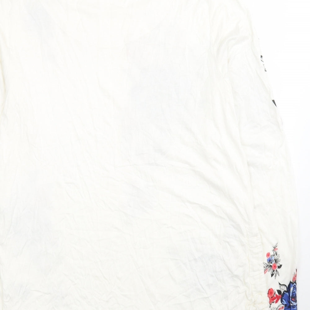 Womens UK Size 10 Per Una White Jersey Blouse