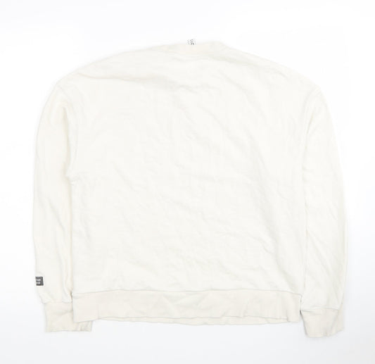 H&M Womens White Polyester Pullover Sweatshirt Size XS Pullover - Love your planet