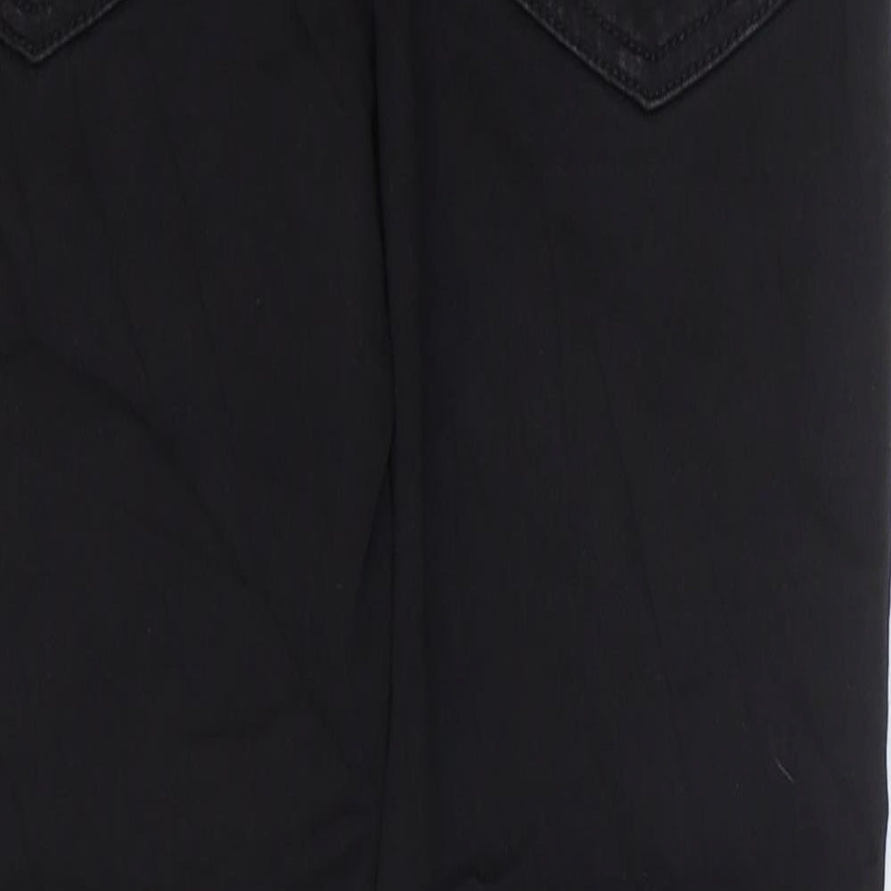 Marks and Spencer Girls Black Cotton Skinny Jeans Size 10-11 Years Regular Zip