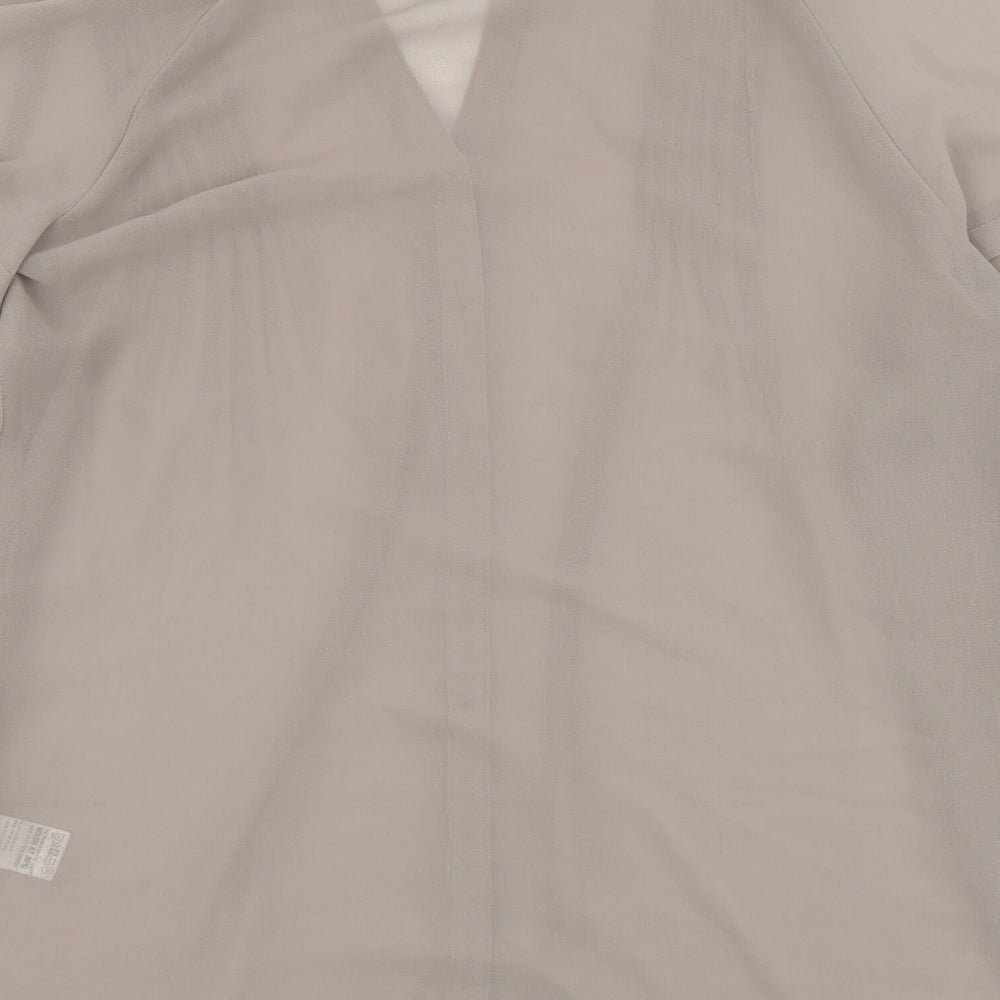 Womens UK Size 10 Marks and Spencer Beige Basic Button-Up