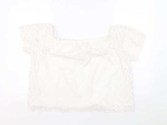 Womens UK Size 18 Preworn White Basic Blouse