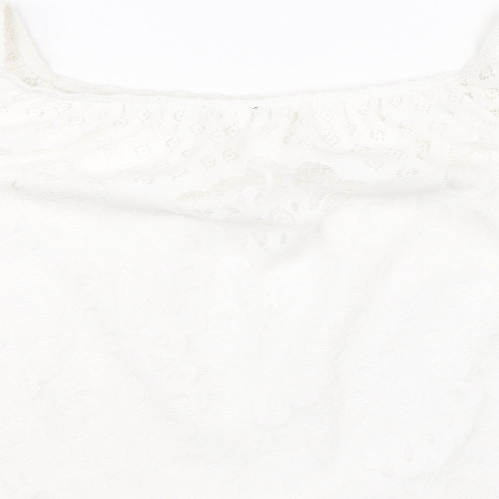 Womens UK Size 18 Preworn White Basic Blouse