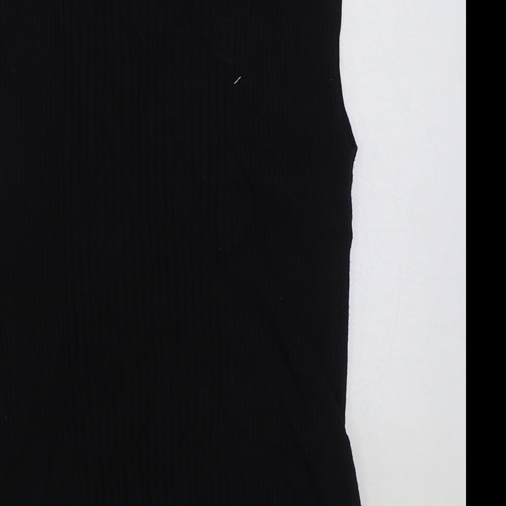 Womens UK Size 10 Dorothy Perkins Black Basic Tank