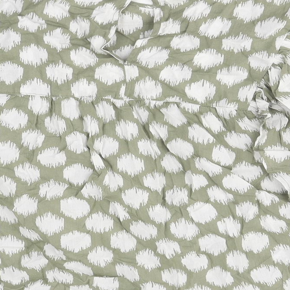 Womens UK Size 12 Marks and Spencer Green Basic T-Shirt