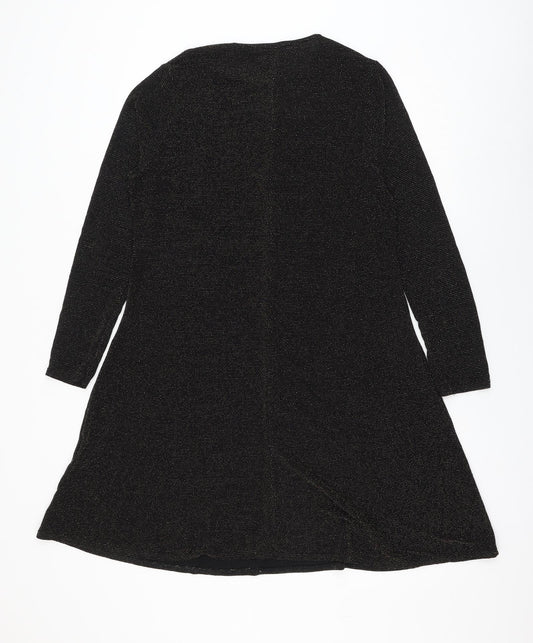 B.YOU Womens Gold Polyamide Shift Size 16 Round Neck Pullover