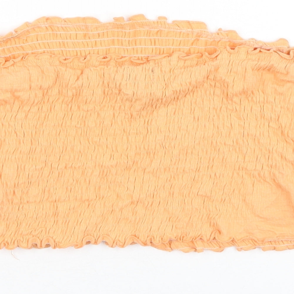Womens UK Size S New Look Orange Cropped Tank